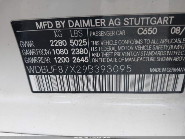 2009 MERCEDES-BENZ E 350 WDBUF87X29B393095 Photo 8