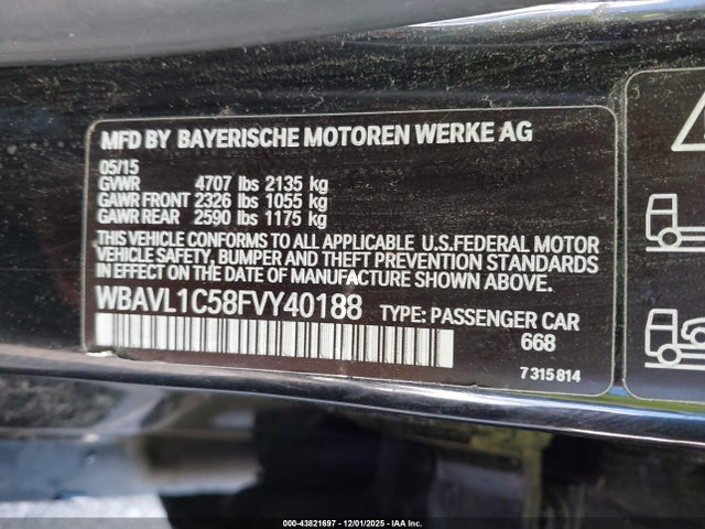 WBAVL1C58FVY40188 BMW X1 Xdrive28i