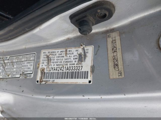 2001 ACURA CL 19UYA42421A033327 Photo 8