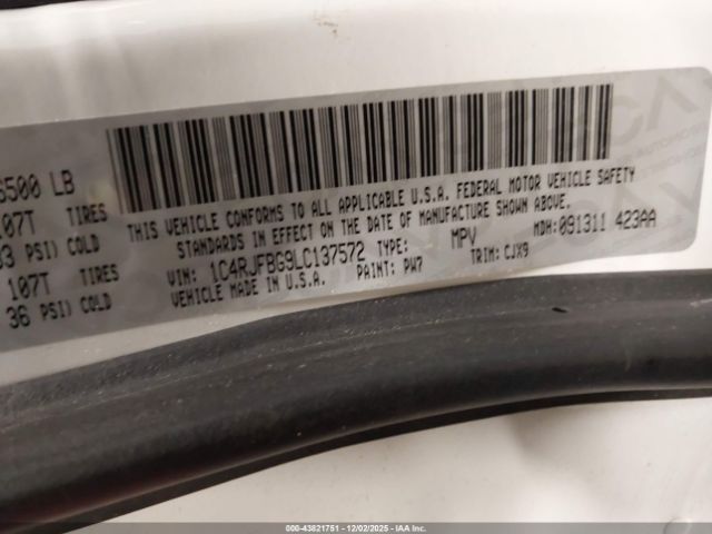 2020 JEEP GRAND CHEROKEE 1C4RJFBG9LC137572 Photo 8