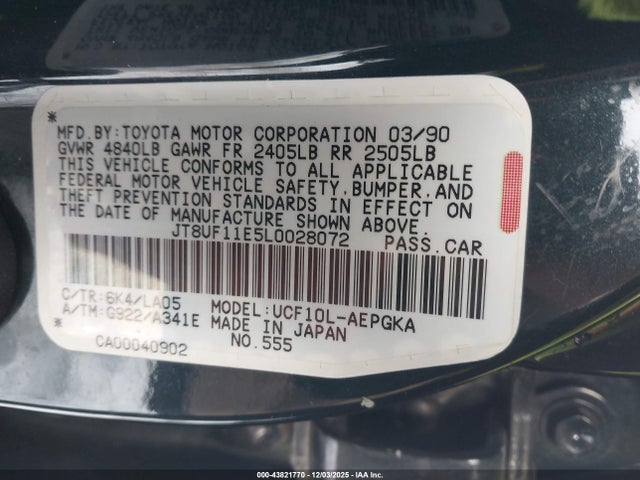 1990 LEXUS LS JT8UF11E5L0028072 Photo 8