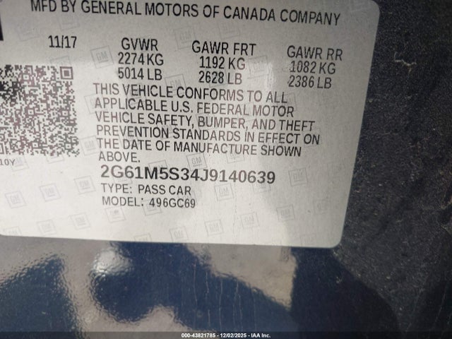 2018 CADILLAC XTS 2G61M5S34J9140639 Photo 8