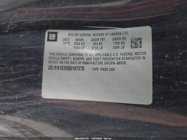 2013 CHEVROLET CAMARO 2G1FA1E35D9167278 Photo 8