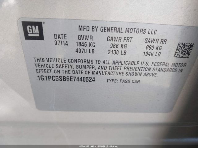 2014 CHEVROLET CRUZE 1G1PC5SB6E7440524 Photo 8
