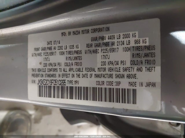 Mazda Cx-5 Touring 2015 JM3KE2CY8F0510295 Image 9