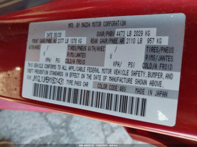 2021 MAZDA MAZDA6 JM1GL1UM5M1601431 Photo 8