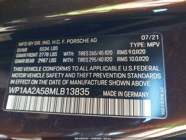 2021 PORSCHE MACAN WP1AA2A58MLB13835 Photo 8