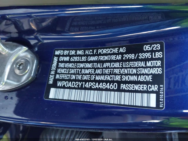 2023 PORSCHE TAYCAN WP0AD2Y14PSA48460 Photo 8