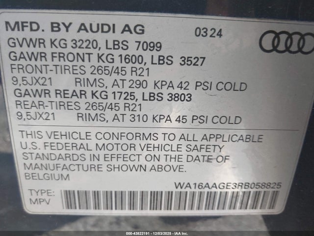 2024 AUDI Q8 E-TRON WA16AAGE3RB058825 Photo 8