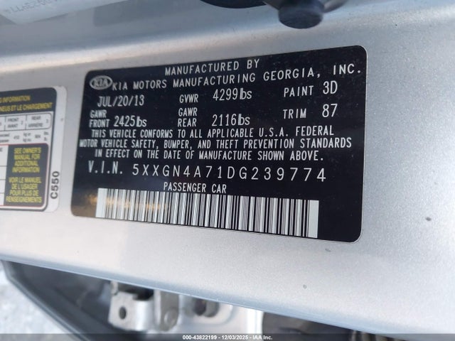 2013 KIA OPTIMA 5XXGN4A71DG239774 Photo 8