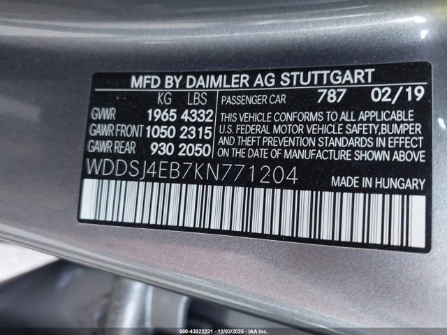 Mercedes-Benz CLA 250 2019 WDDSJ4EB7KN771204 Image 9