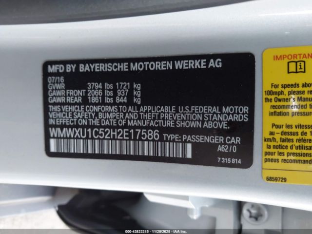 2017 MINI HARDTOP WMWXU1C52H2E17586 Photo 8