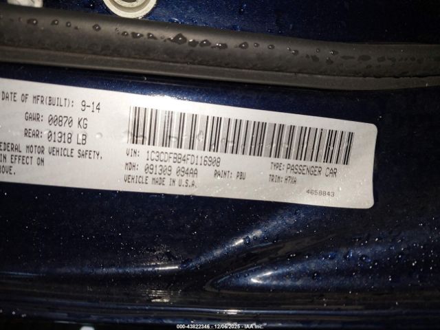 2015 DODGE DART 1C3CDFBB4FD116908 Photo 8