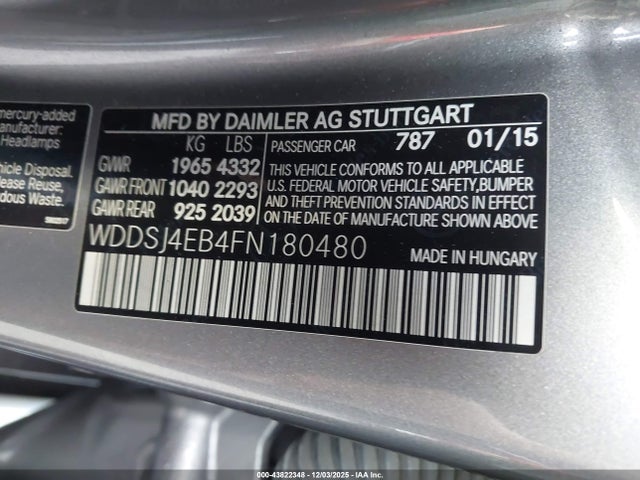 Mercedes-Benz CLA 250 2015 WDDSJ4EB4FN180480 Image 9