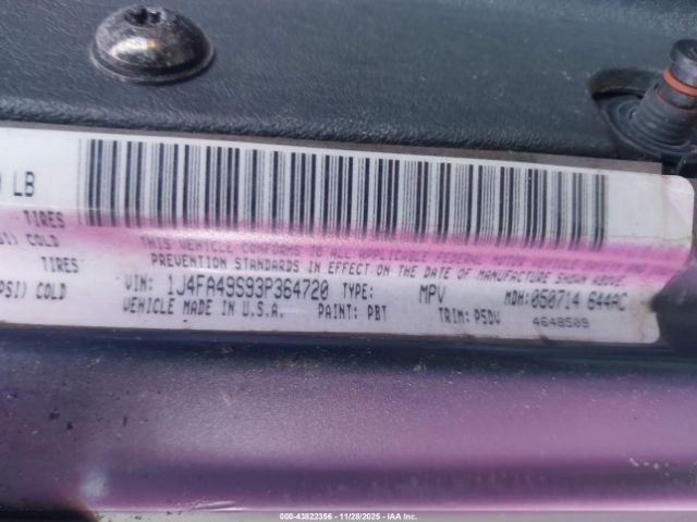 2003 JEEP WRANGLER 1J4FA49S93P364720 Photo 8