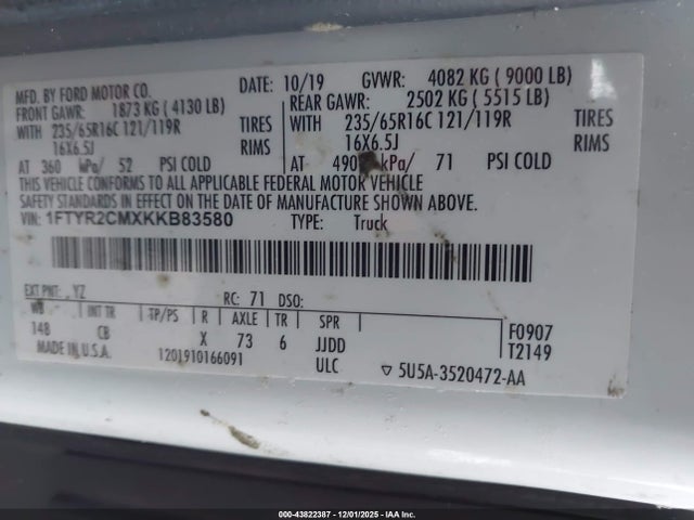 Ford Transit 2019 1FTYR2CMXKKB83580 Image 9