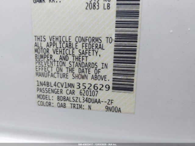 2021 NISSAN ALTIMA 1N4BL4CV1MN352629 Photo 8