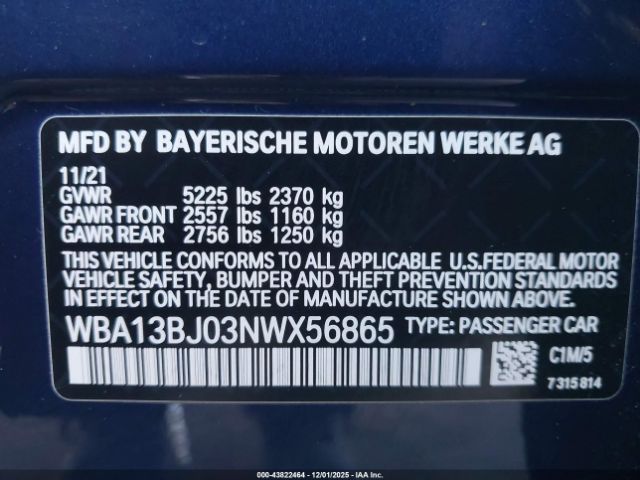 2022 BMW 530 WBA13BJ03NWX56865 Photo 8