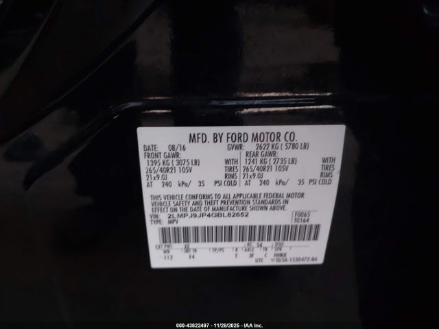 2LMPJ9JP4GBL82652 Lincoln Mkx Black Label