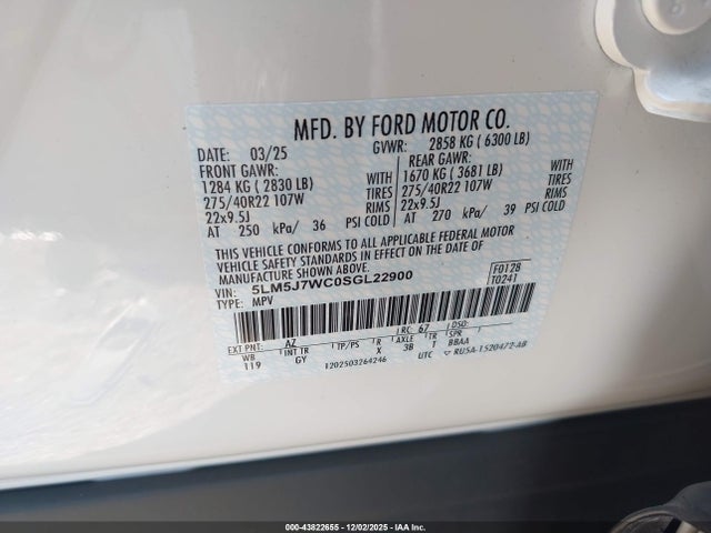 5LM5J7WC0SGL22900 Lincoln Aviator Reserve