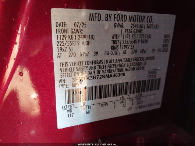 Ford Mustang Mach-e Premium 2025 3FMTK3R72SMA46398 Image 9