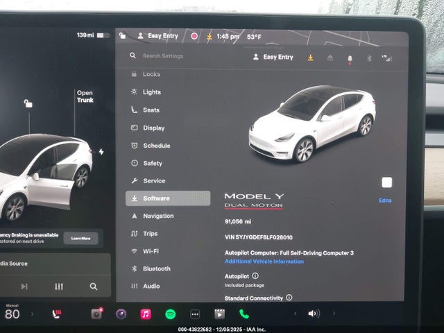 2020 TESLA MODEL Y 5YJYGDEF8LF028010 Photo 6