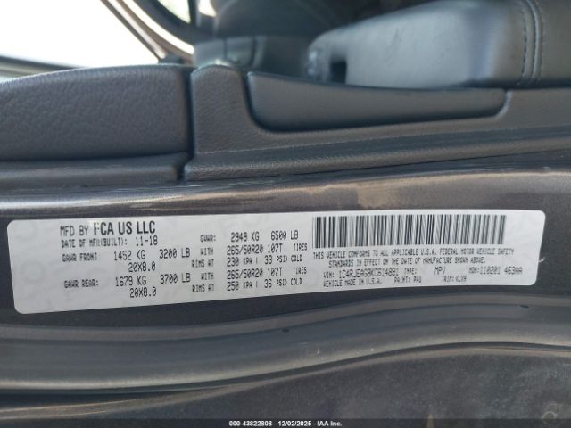 2019 JEEP GRAND CHEROKEE 1C4RJEAG8KC614891 Photo 8