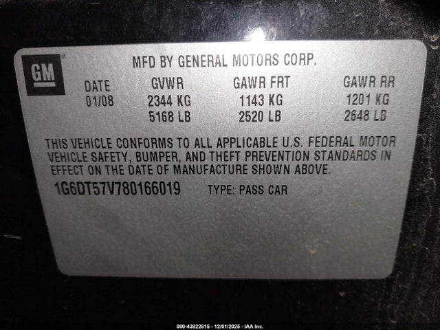 2008 CADILLAC CTS 1G6DT57V780166019 Photo 8