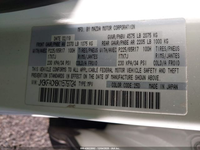 2019 MAZDA CX-5 JM3KFACM8K1579724 Photo 8