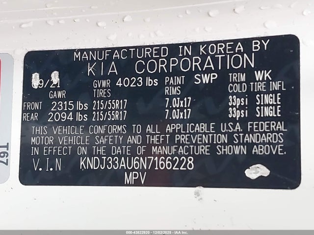 KIA SOUL EX 2022 KNDJ33AU6N7166228 Image 9