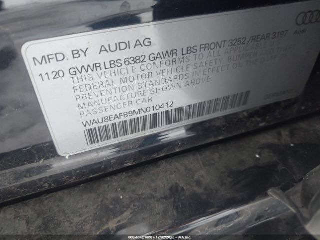 2021 AUDI A8 L WAU8EAF89MN010412 Photo 8