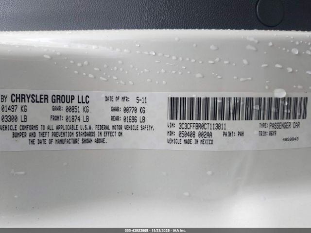 2012 FIAT 500 3C3CFFBR0CT113811 Photo 8