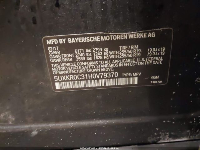 2017 BMW X5 5UXKR0C31H0V79370 Photo 8