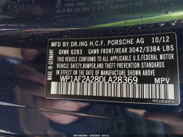 2013 PORSCHE CAYENNE WP1AF2A28DLA28369 Photo 8