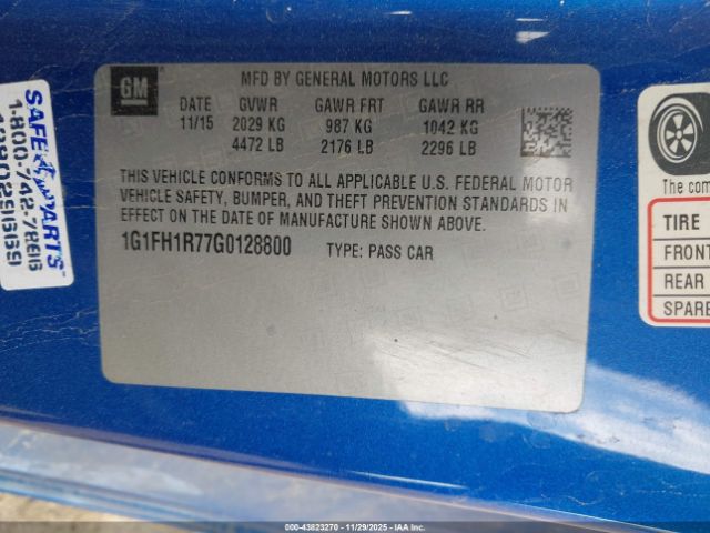 2016 CHEVROLET CAMARO 1G1FH1R77G0128800 Photo 8