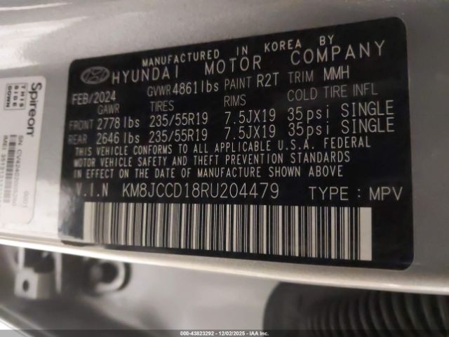 2024 HYUNDAI TUCSON HYBRID KM8JCCD18RU204479 Photo 8