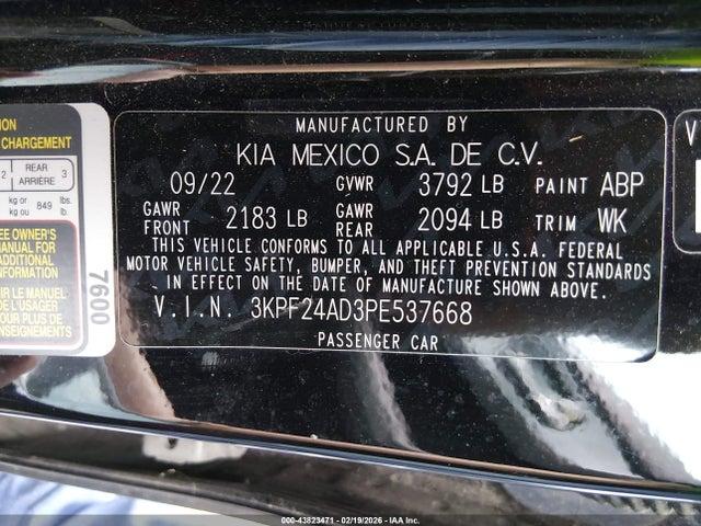 2023 KIA FORTE 3KPF24AD3PE537668 Photo 8