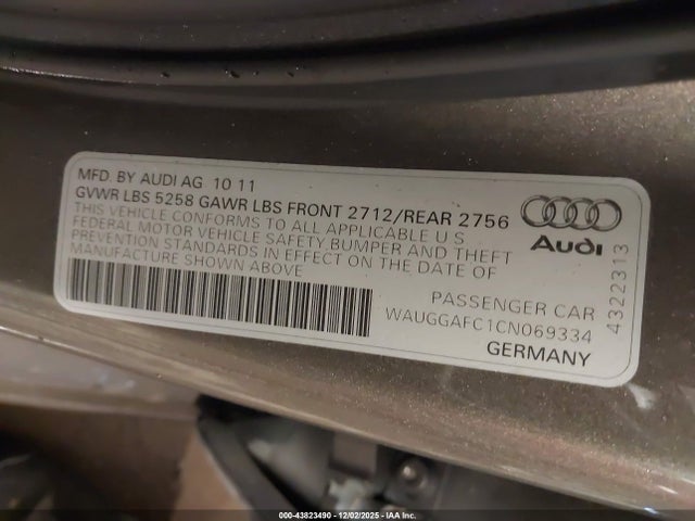 2012 AUDI A6 WAUGGAFC1CN069334 Photo 8