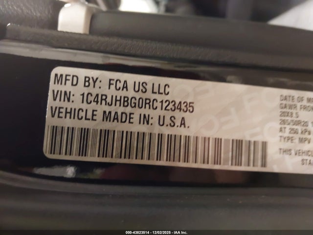 Aukcja sprzedaży 2024 Jeep Grand Cherokee Limited 4x4, vin: 1C4RJHBG0RC123435, numer aukcji: 43823514