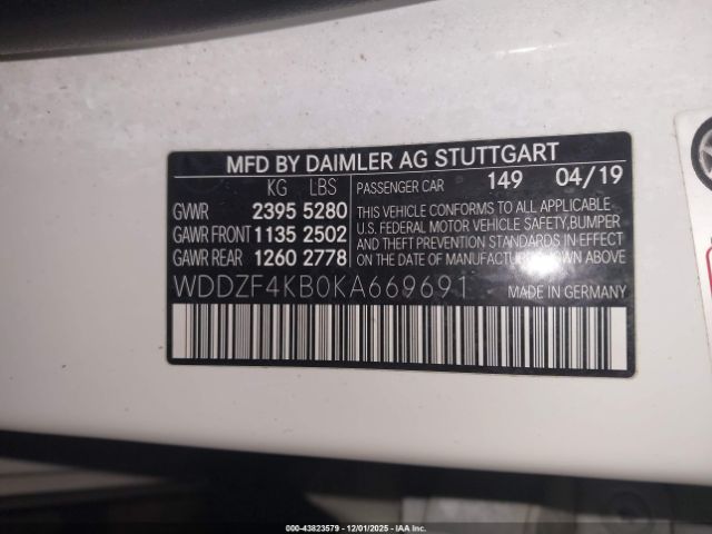 2019 MERCEDES-BENZ E 300 WDDZF4KB0KA669691 Photo 8