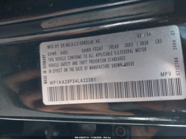 2004 PORSCHE CAYENNE WP1AA29P34LA22381 Photo 8