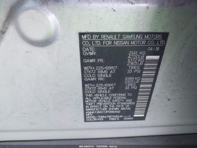 2018 NISSAN ROGUE KNMAT2MV7JP586492 Photo 8
