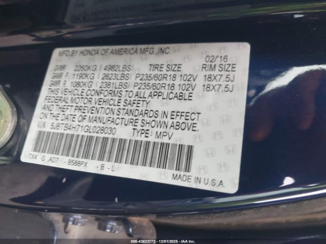 2016 ACURA RDX 5J8TB4H71GL028030 Photo 8