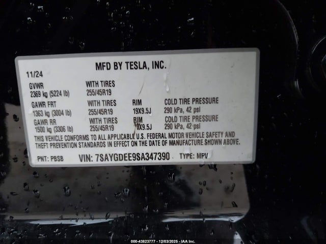 2025 TESLA MODEL Y 7SAYGDEE9SA347390 Photo 8