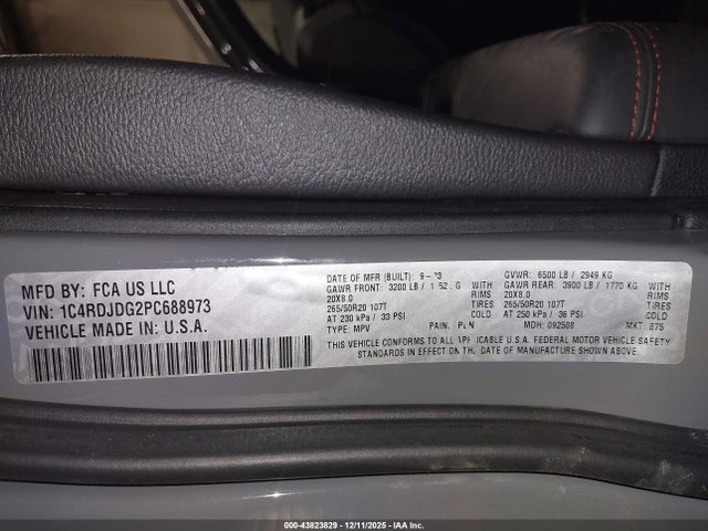 2023 DODGE DURANGO 1C4RDJDG2PC688973 Photo 8