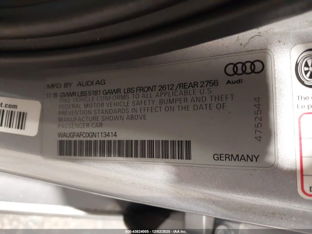 2016 AUDI A6 WAUGFAFC0GN113414 Photo 8