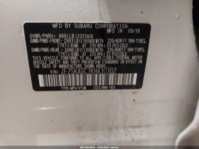 2019 SUBARU FORESTER JF2SKAGC7KH430302 Photo 8