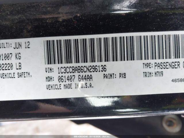 2012 CHRYSLER 200 1C3CCBAB6CN296136 Photo 8