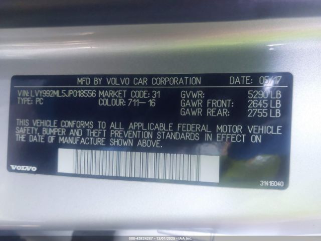 2018 VOLVO S90 LVY992ML5JP018556 Photo 8