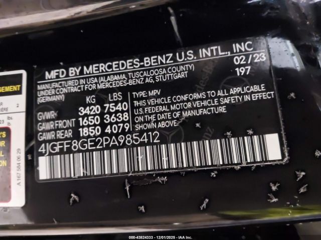 2023 MERCEDES-BENZ GLS 580 4JGFF8GE2PA985412 Photo 8